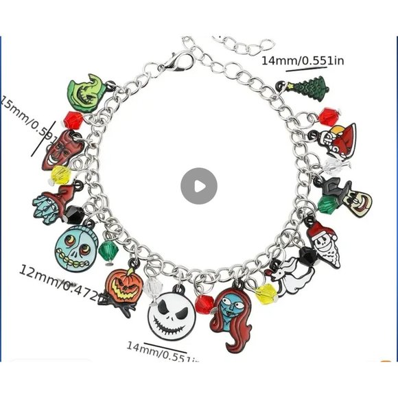 Brand New! Nightmare Before Christmas Charm Bracelet Jack Sally Zero and the gan - Picture 4 of 4